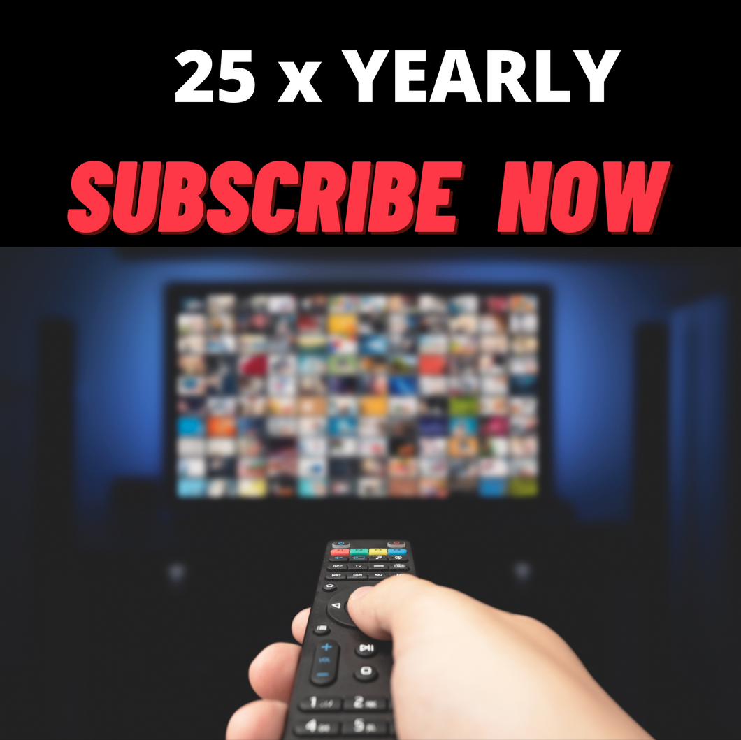 25 x YEARLY SUBSCRIPTIONS-CREDITS