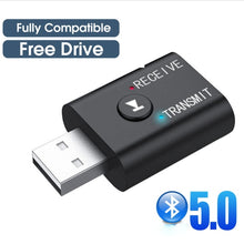 Load image into Gallery viewer, USB Bluetooth Transmitter Audio Bluetooth 5.0 Adapter For Car PC TV HD
